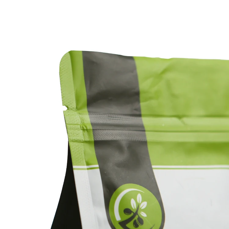 Packaging For Coffee, Flat Bottom Kraft Paper Compostable Coffee Bags with Valve And Zipper Bolsas Para Cafe Coffee Packaging
