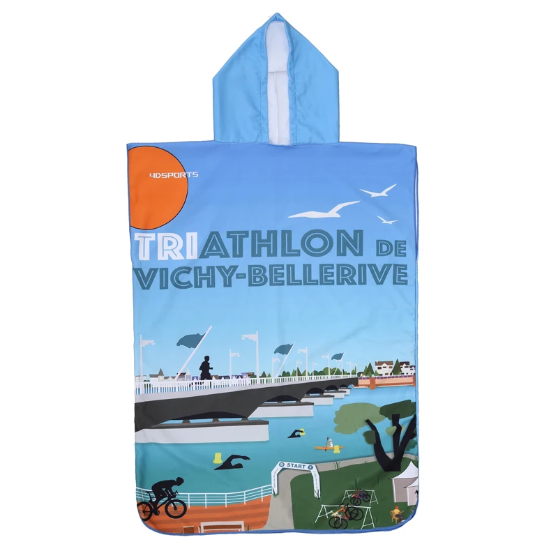 Оптовая продажа на заказ из микрофибры быстросохнущие с капюшоном пляжные переход изменение Surf