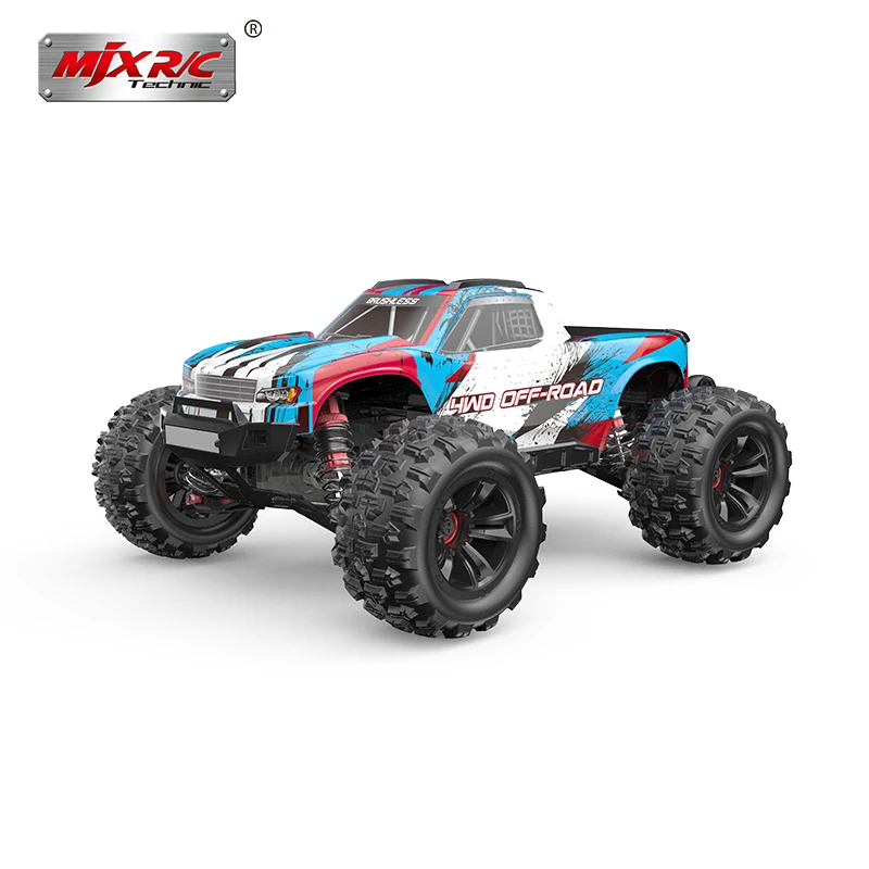 Aerodynamic Spoiler 1/16 Rubber Tires Rc Car MJX HYPER GO16208 Rc Buggy Car  45A Brushless Electric Control+2845