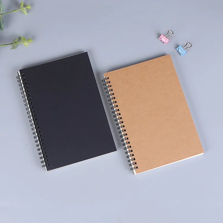 Wholesale Customized Kraft Paper Coil Book A5 Notepad Graffiti Sketch Book Painting Book