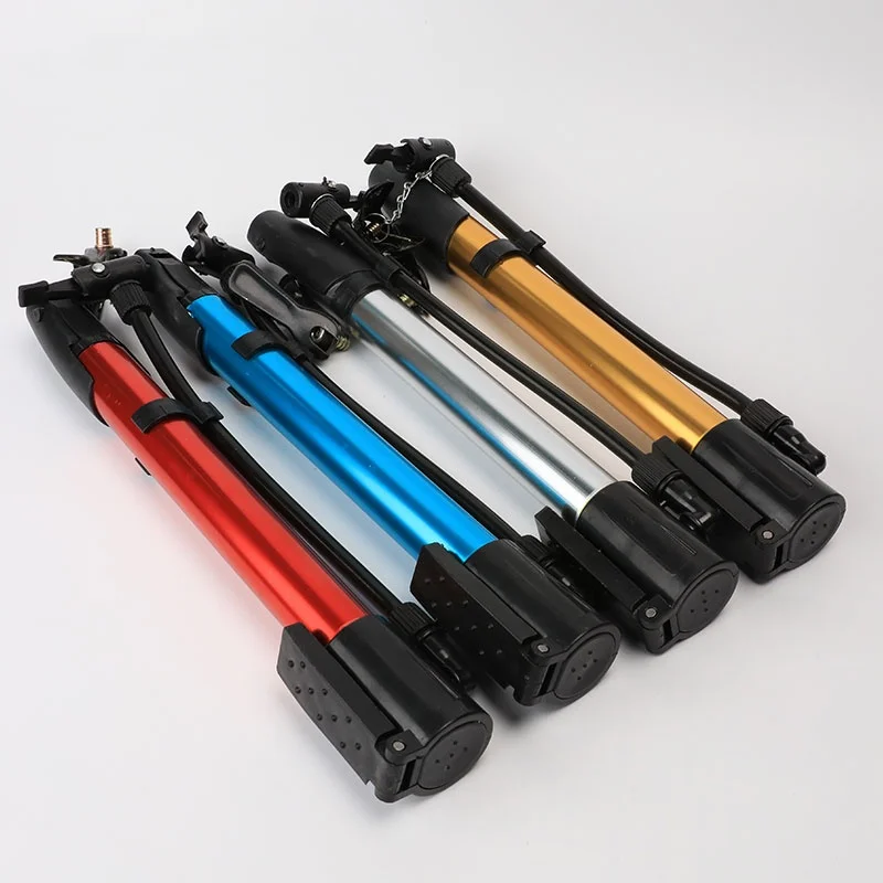 Mini Portable Aluminum Alloy Football Soccer Basketball Bike Tire Air Inflator Hand Pump For Mountain Bike Bicycle Accessory