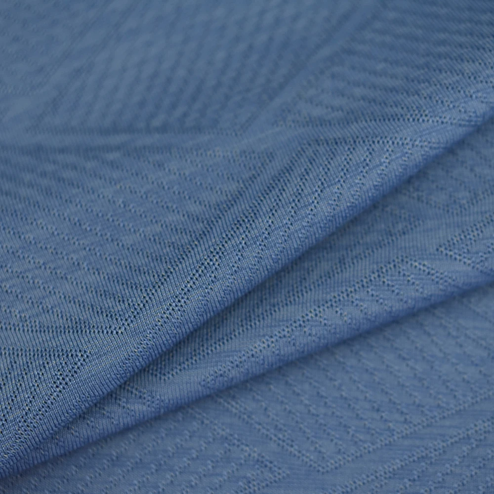 Wholesale Nylon Knit jacquard mesh polyester check fabric spandex for garment