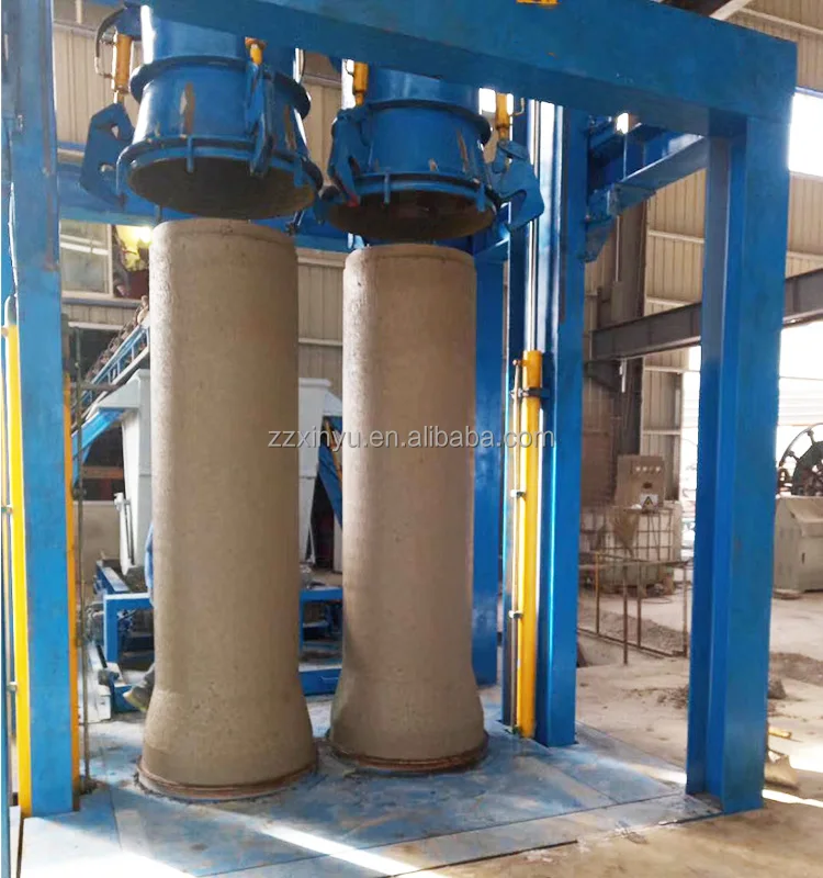 Precast RCC reinforced vertical vibration casting concrete pipe making machine