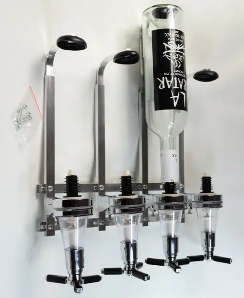 2/3/4/6 Head Wall Mounted Bottle Wine Liquor Pump Drink Dispenser Bar Butler 2022 Shot Alcohol Whiskey Bracket