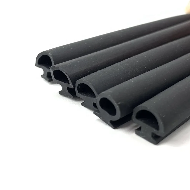 Oem design good elasticity suppleness quality epdm d-type door and window customized rubber strip sliding door seal