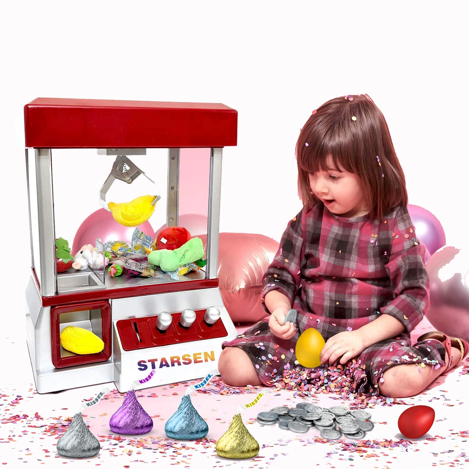 Electronic Candy Grabber toy with music new style candy household grabber candy catcher arresting mini claw machine for kids