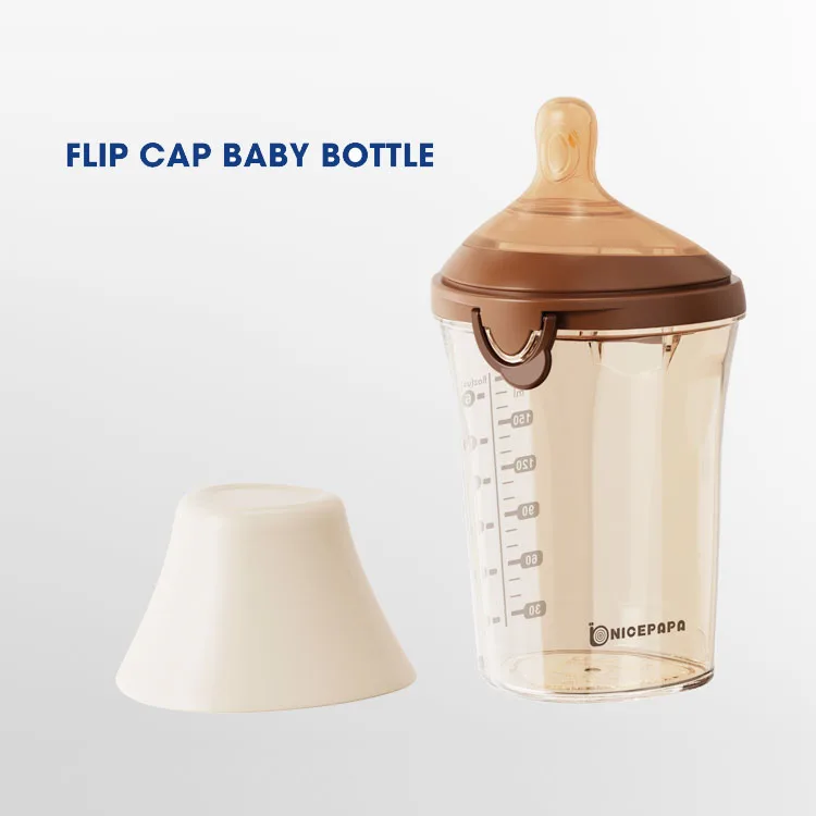 Travel food grade silicone anti-colic baby bottle with custom printing airfree vent nipple