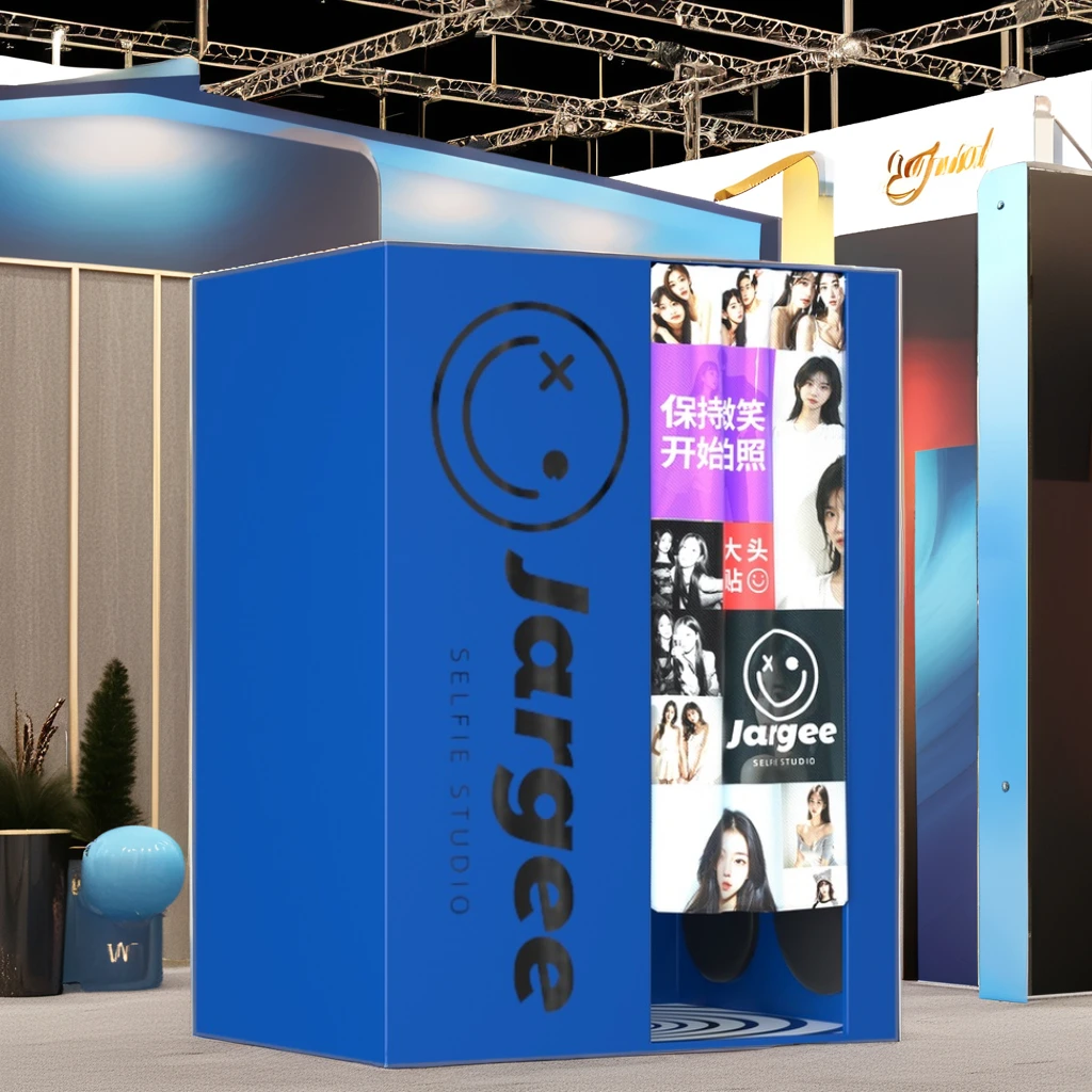 2400W Pixels DSLR Photo Booth 21.5 inch Touch Screen Selfie Photo Booth Machine Voice Guidance Automatic Photo Booth For School