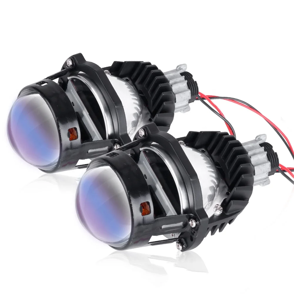 CQL KVISUAUTO 2.0 inch Lenses For Headlights Bi led Projector Tuning Blue Lens 8270LM LED H7 H4 9005 9006 Car Lights Accessories