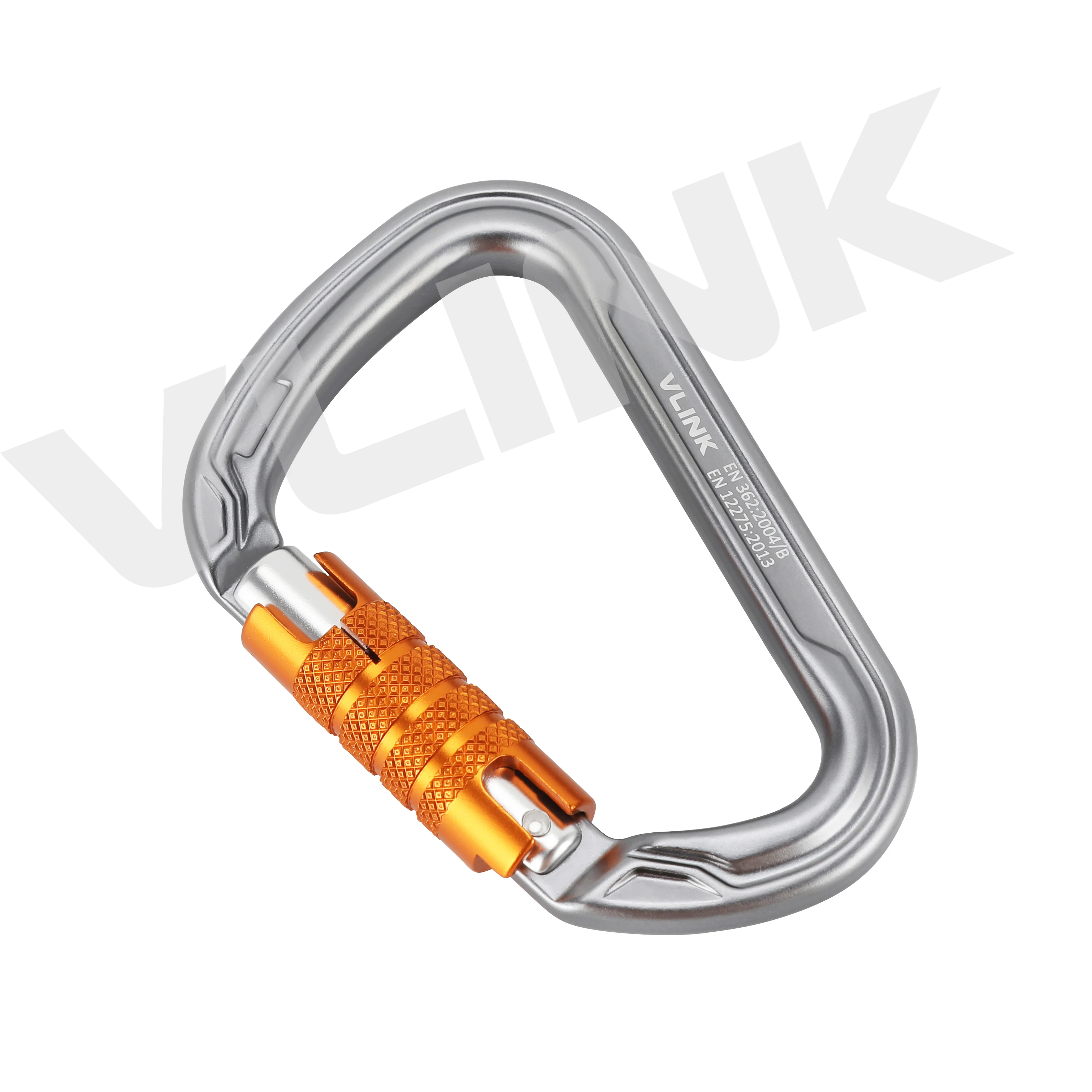 Lightweight Twist Lock CE Certified 30KN Double Action Auto Locking Climbing Carabiner
