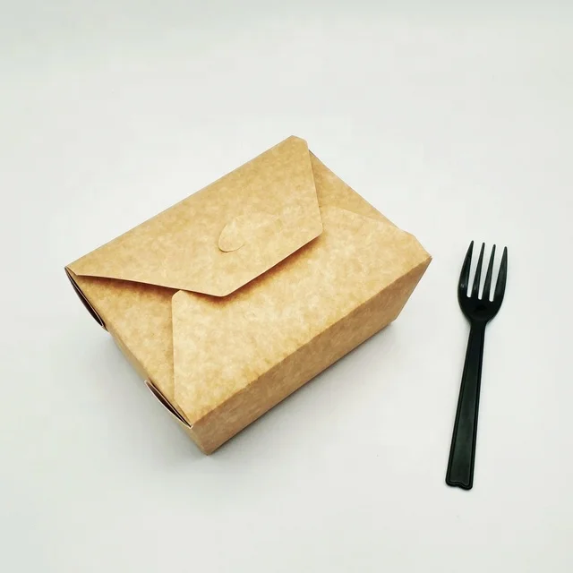 Promotion Brown Kraft Disposable Fast Food Paper Box