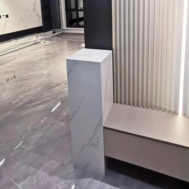 100% Natural Stone Polished Marble Rectangle Marble Plinth Side Table Pedestal Display Stand