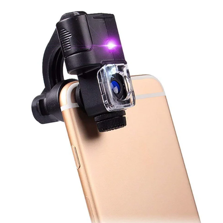 90X Pocket Microscope for Mobile phone Electron Microscope with LED UV Light