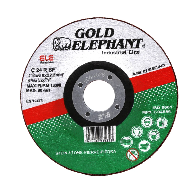 Gold Elephant professional high quality 4.5 inch grinding discs 115x6.0x22.2mm grinding wheel for stone