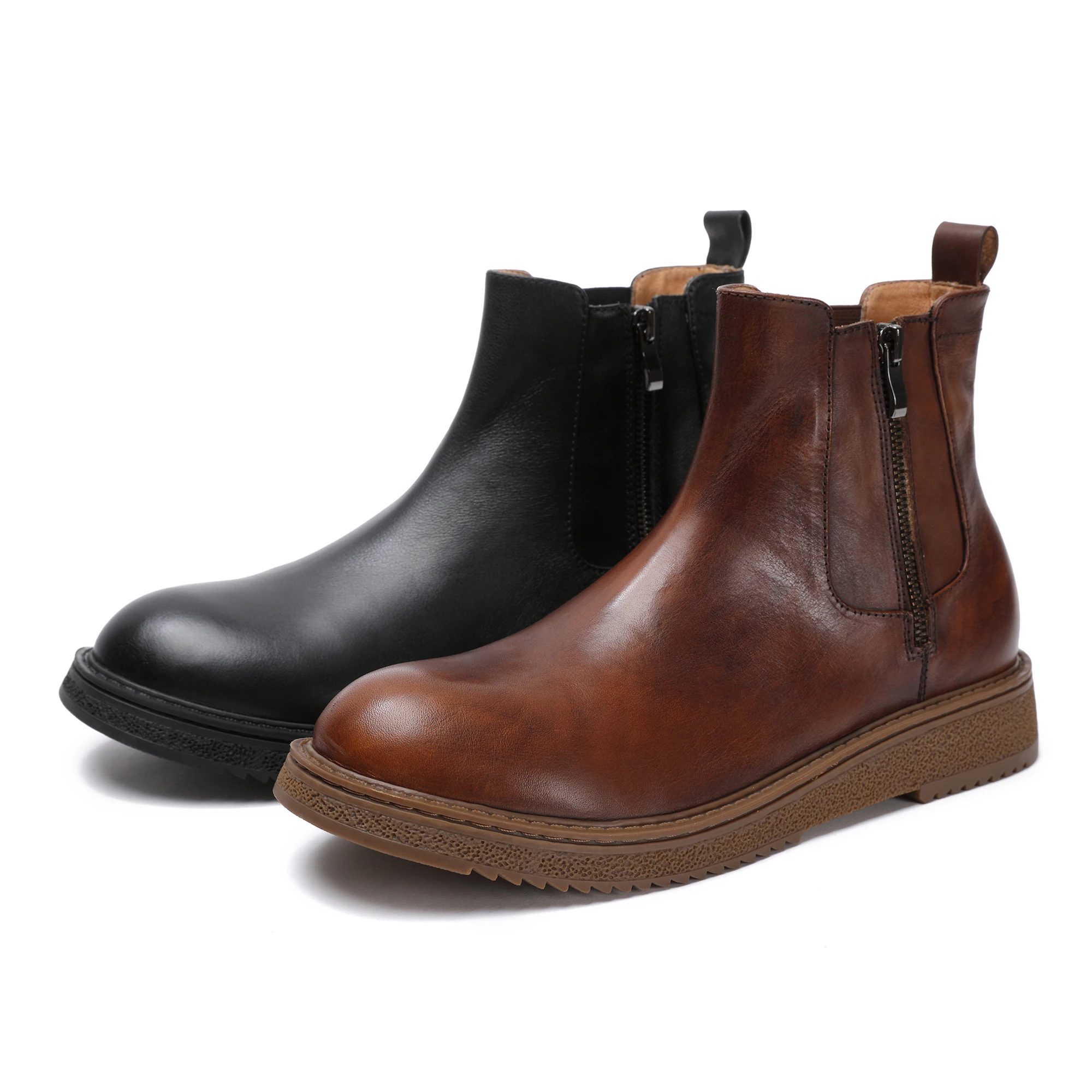 New Arrival Men Formal Shoes Leather Italian Chelsea Boots Shoes Men