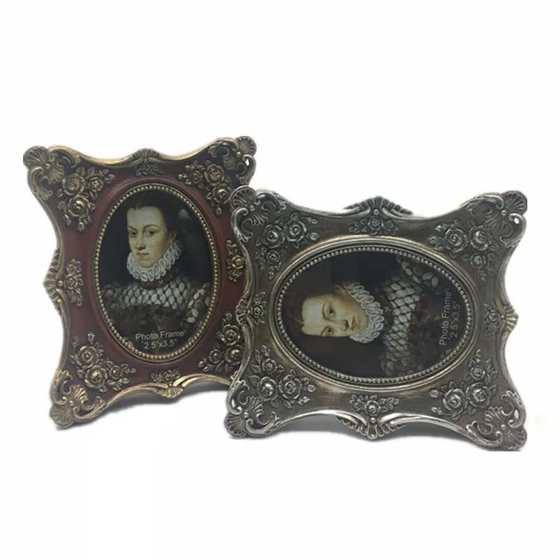 Маленькая декоративная фоторамка 2,5x3,5 дюйма, серебристая, золотистая и красная, настенная настольная подставка, фоторамка