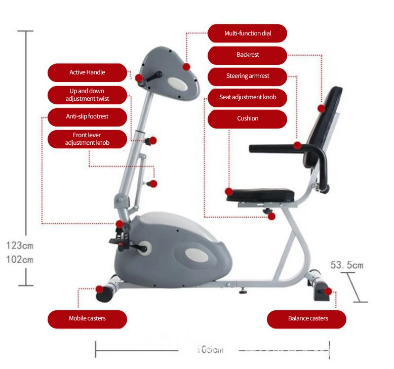 Rehabilitation Bicycle Elderly Stroke Hemiplegia Upper Lower Limb Trainer Exercise Electric Rehabilitation Machine