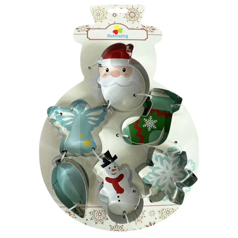 
Xmas Cookie cutter Custom stainless steel Christmas cookie cutter set 