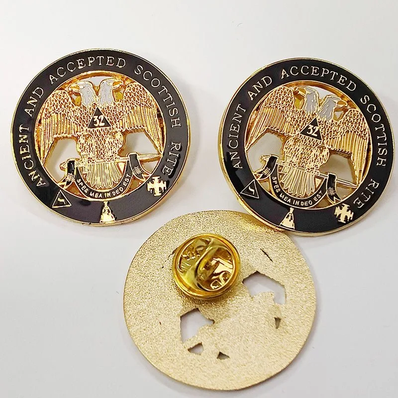 Factory Price Commemorative Pin Badge Custom Metal Badges Recycle Metal Pin Badges Sandblast Enamel Pins