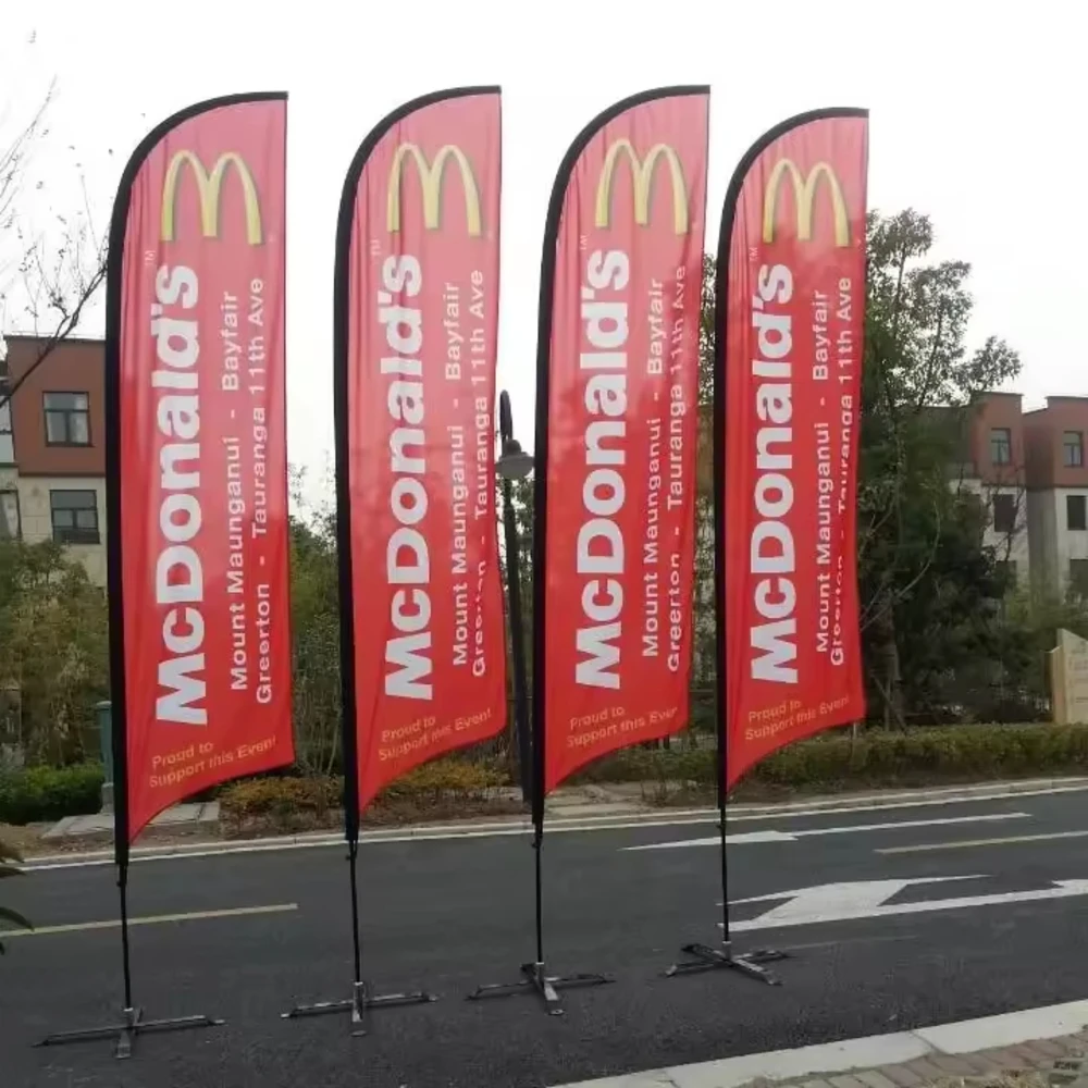 Branding Wind Blade Flag Lightweight Easy Carry Knife Fluttter Flag for Dealership