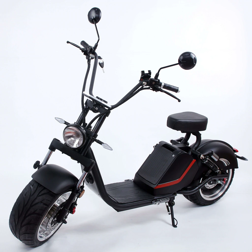 Scooty EEC/COC Approved Citycoco Removable Battery Long Range Chopper Motorcycle Adult Electric Moped Scooter