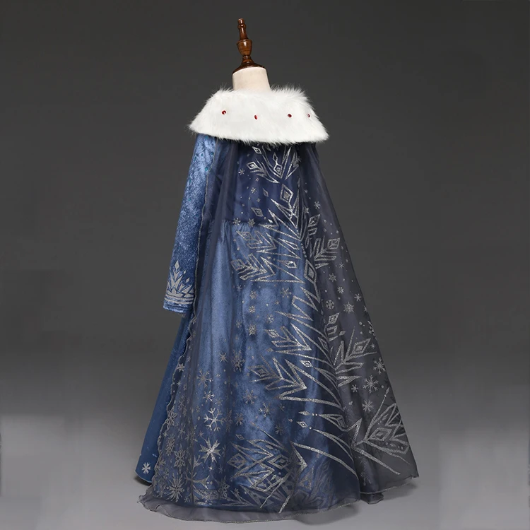 Girls Elsa Dress New Snow Queen Costumes For Kids Cosplay Dresses Princess Disfraz Carnaval Vestido De Festa Infantil Congelados