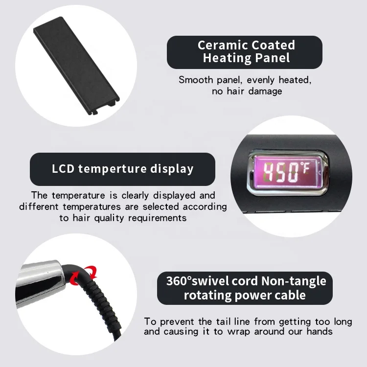 
Best Intelligent Titanium Hot Professional Flat Irons Custom Private Label Hair Straightener Flat Irons For Straightener hair 