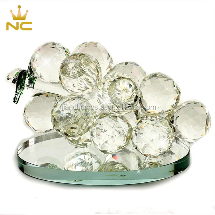
Wholesale Clear Crystal Glass Grape For Crystal Ornament Wedding Decoration Gift 