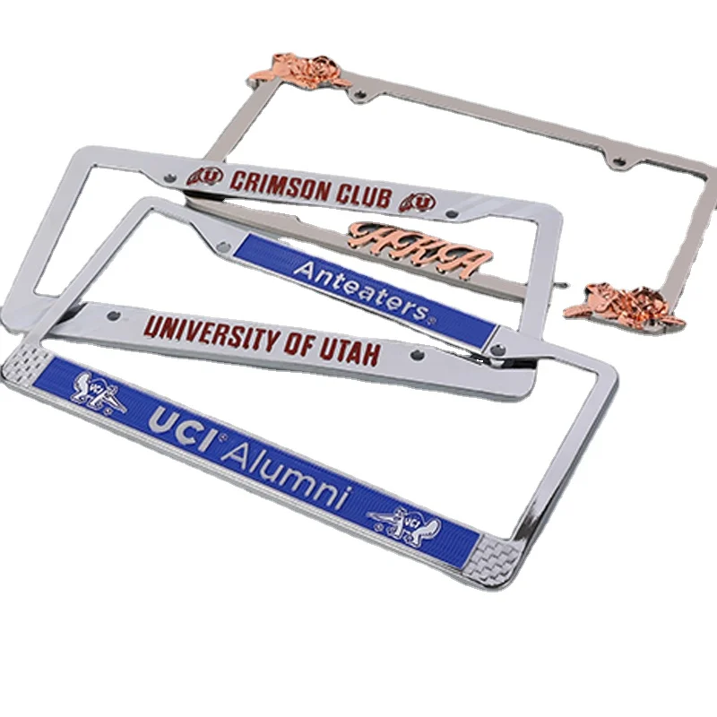 2022 USA High Quality Custom Stainless Steel License Plate Frames Metal Zinc Car License Plates Frame