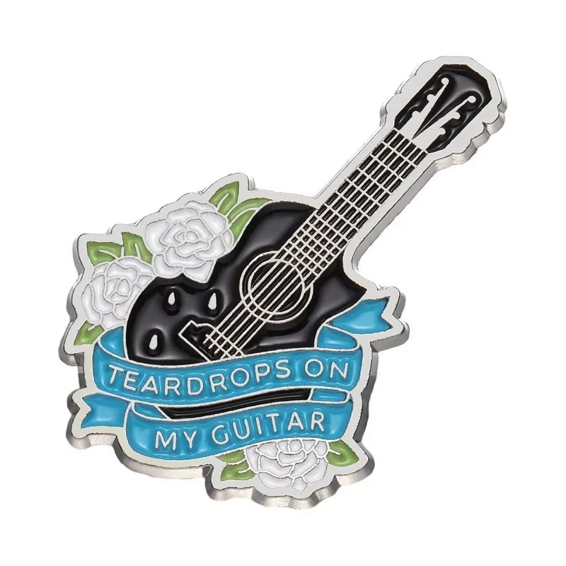 US Singer Star Music Label Pin Custom Recorder Badges Brooch Corsage For Fans Hat Cloth Bag Decorative