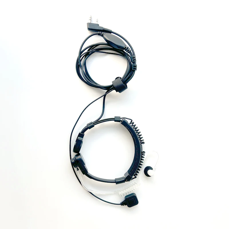 Портативная рация, гарнитура PTT, телескопическое управление горлом, двухсторонний радиомикрофон, подходит для различных раций