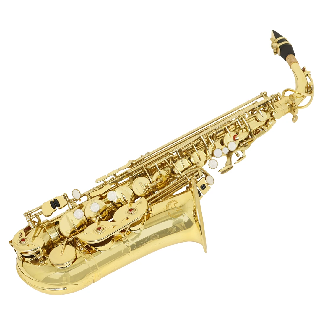 MBAT Golden Eb Tone Sax Musical Instrument Factory Wholesale OEM ODM Handmade Brass Gold Cheap Alto Saxophone With Case