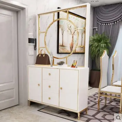 2021 Postmodern minimalist light luxury hall cabinet with large capacity porch shoe cabinet with partition room divider