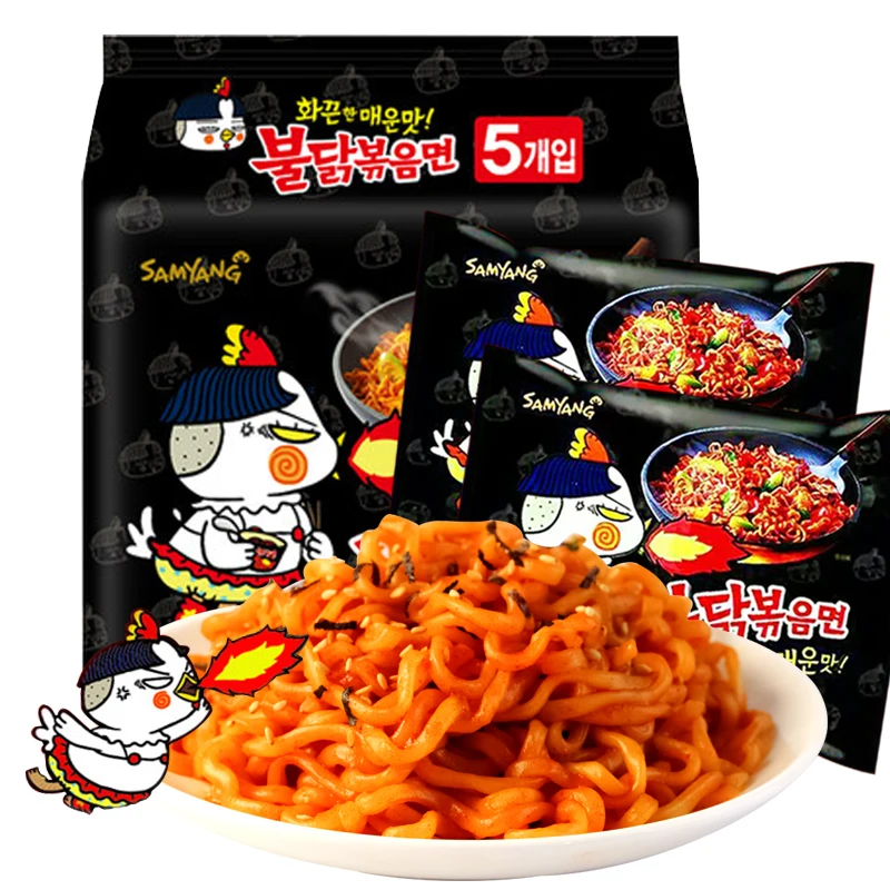 Hot selling super spicy chicken turkey ramen noodles korean instant noodle hahal healthy exotic emergency spaghetti food