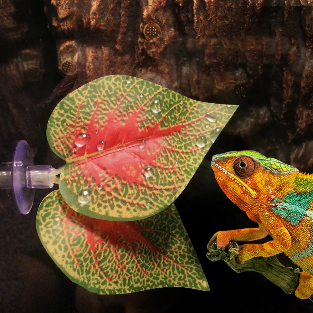 New decorative landscaping simulation plant crawling pet tortoises lizard color-changing dragon decorated leaf rumble fish bed