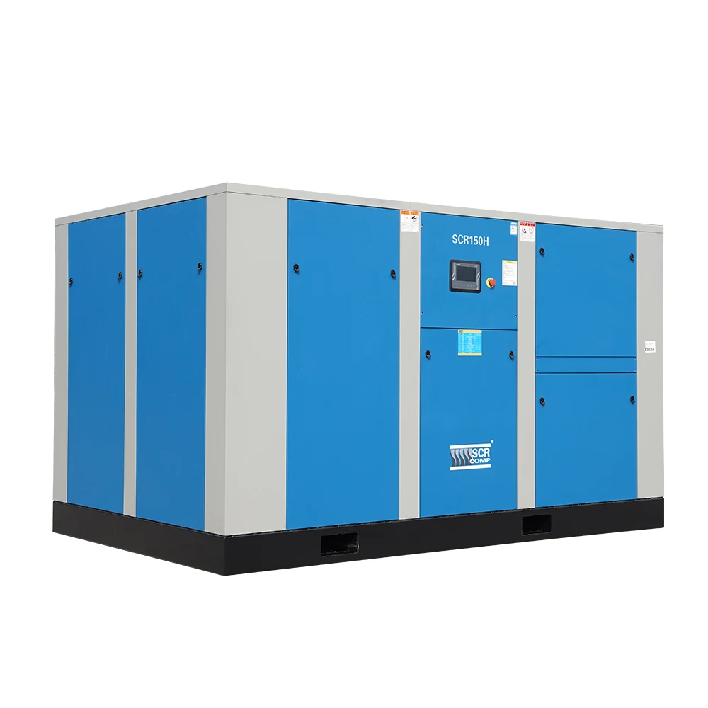 High efficiency SCR150H two stage screw air compressor