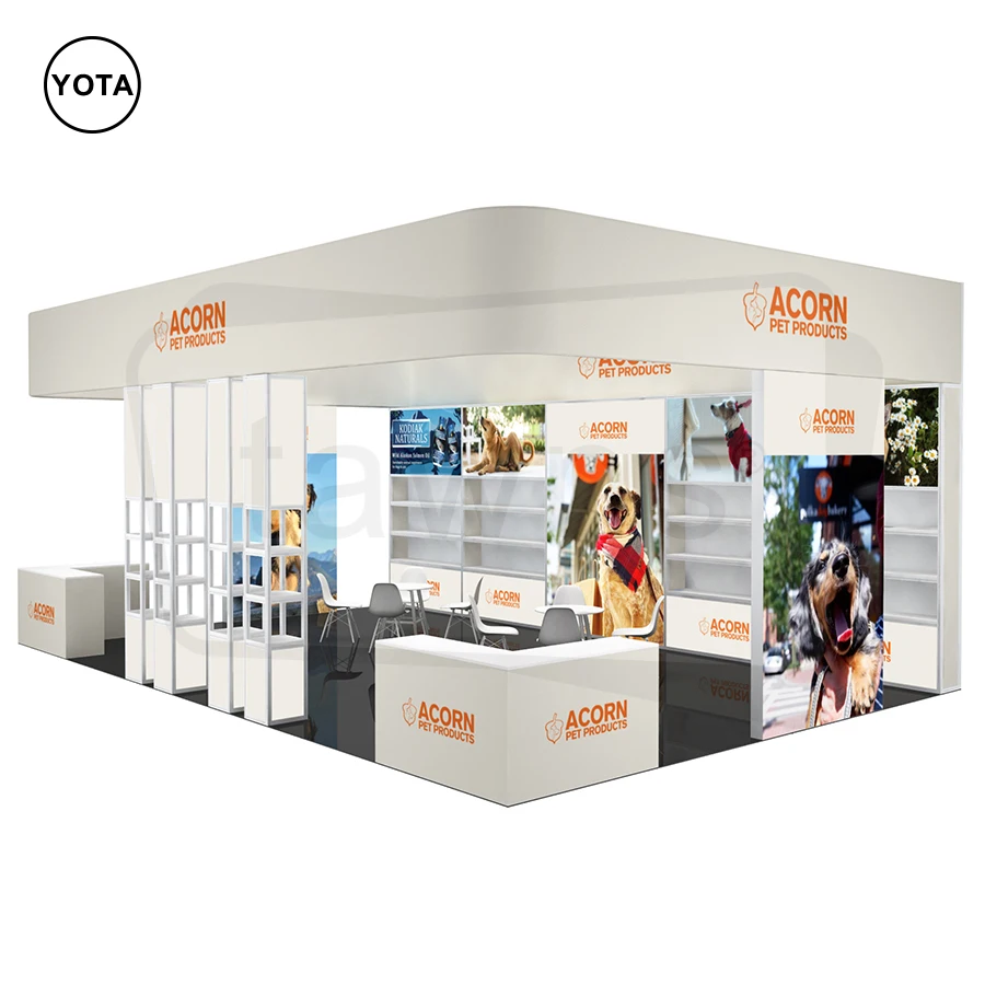 Tawns 20x30ft Modular Expo Booth Design Display Aluminium Frame Backlit Exhibition Island Exhibit Booth For Trade Shows