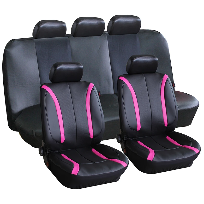 Wholesale Full Set of Universal PVC Leather Car Seat Cover with Car Seat Cushion Premium Interior Accessories
