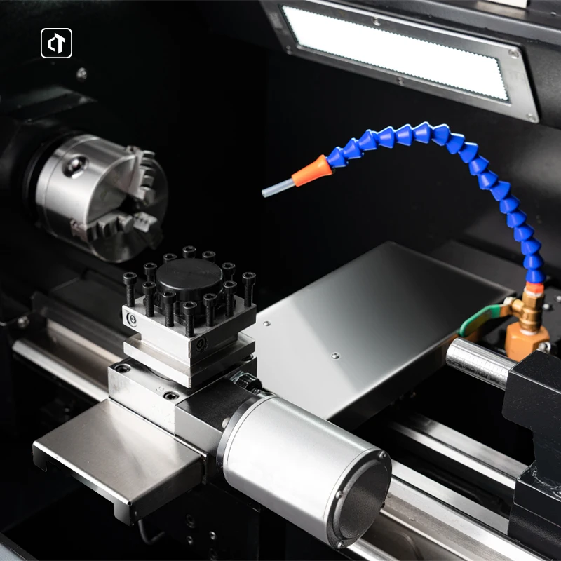 CTCNC21C Metal Motorized Hobby Benchtop Mini CNC Lathe with stand for School Training or education