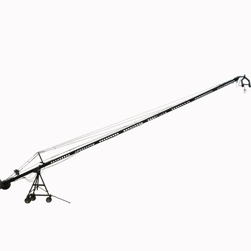 Jimmy Jib Electronic Control Camera Crane 12m Grua Para Camara with  2-Axis Pan Tilt Head