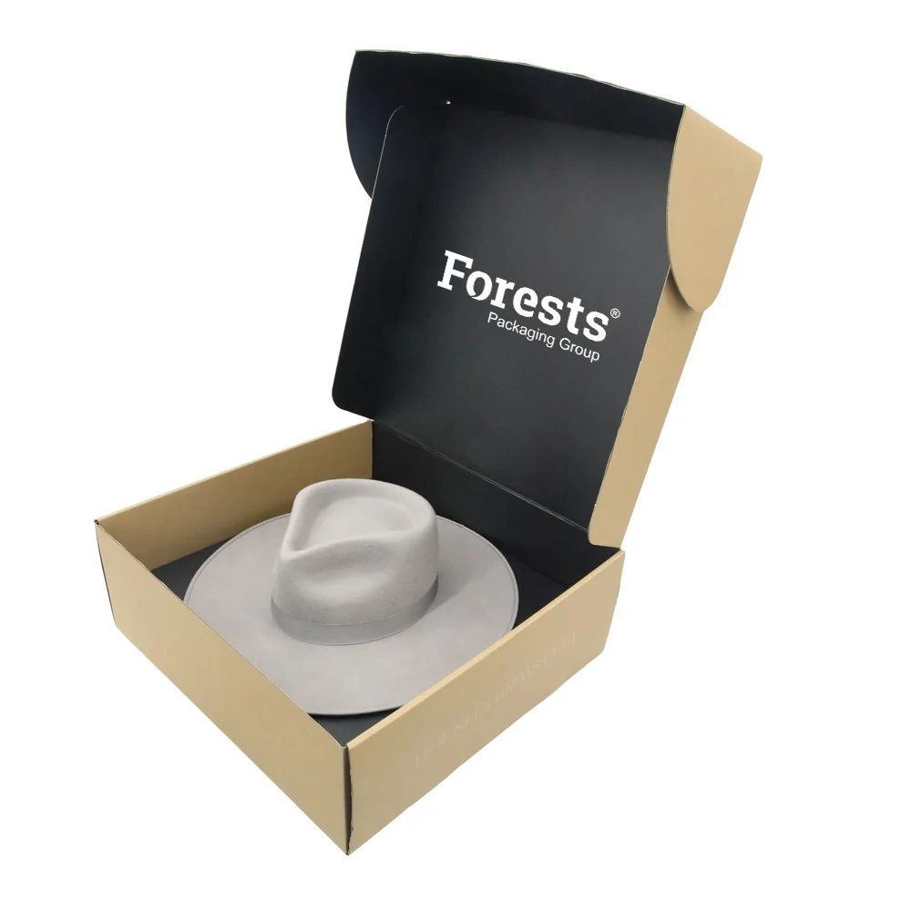 Customized Colored Printed Mailer Shipping Folding Durable Hat Boxes Wholesale Packaging Box