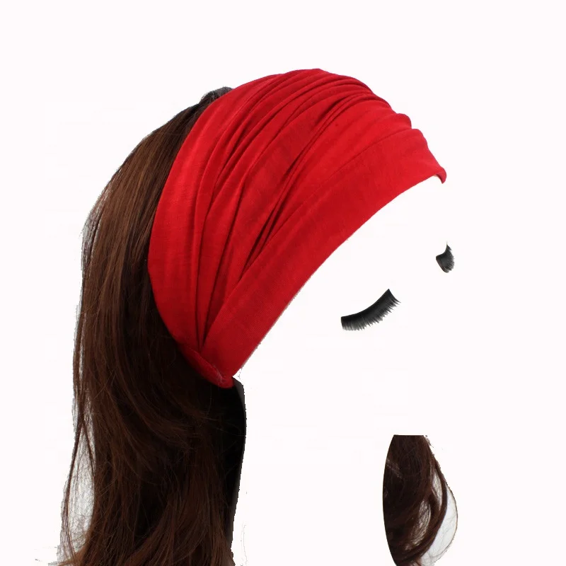 3 in 1 Women Elastic Wide Hairbands Comfortable Breathable Make Up Head wrap Fitness Yoga Running Sports Headband