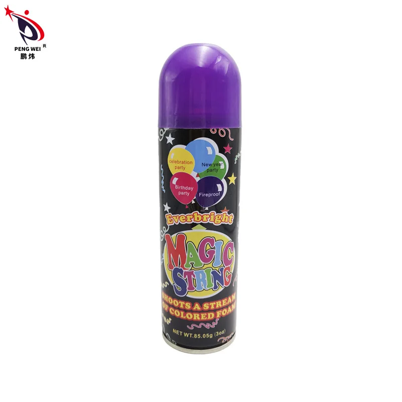 Birthday party crazy silly string non toxic wholesale stage special colorful streamer silly string spray