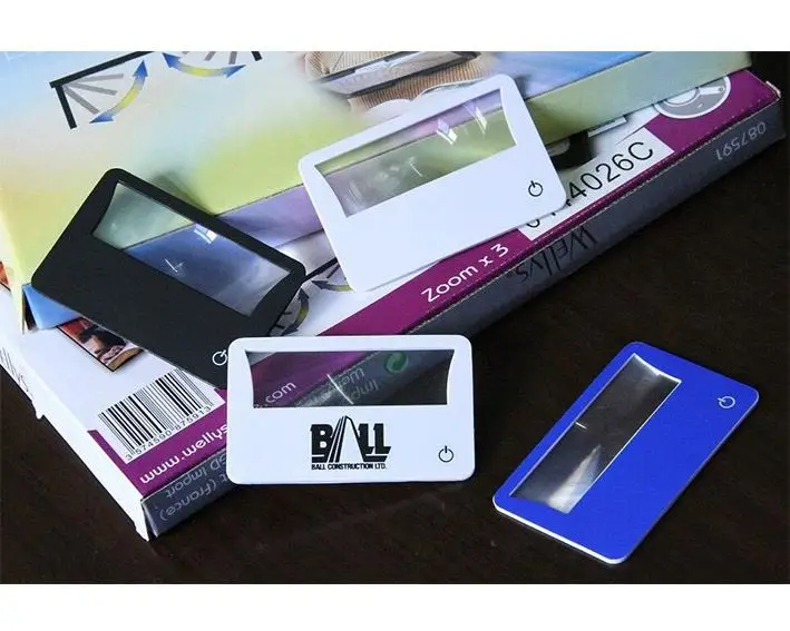 Credit Card Size Light LED Magnifier Magnifier with LED light/Pocket Magnifier/Credit Card Size Magnifier