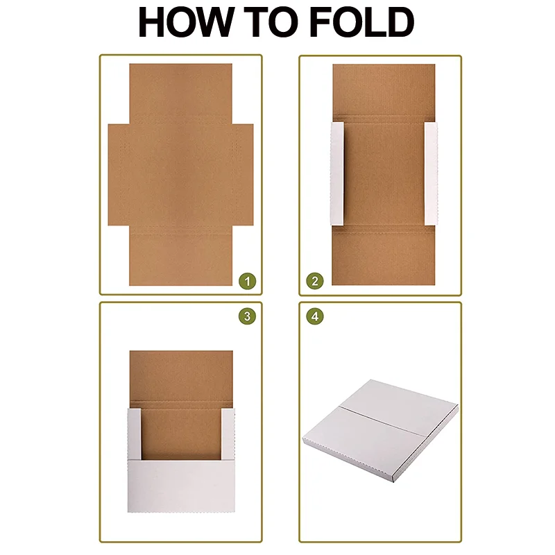 Factory Direct Sale White Vinyl Record LP Shipping Mailer Boxes 12.5*12.5*1 Inch Record Mailers