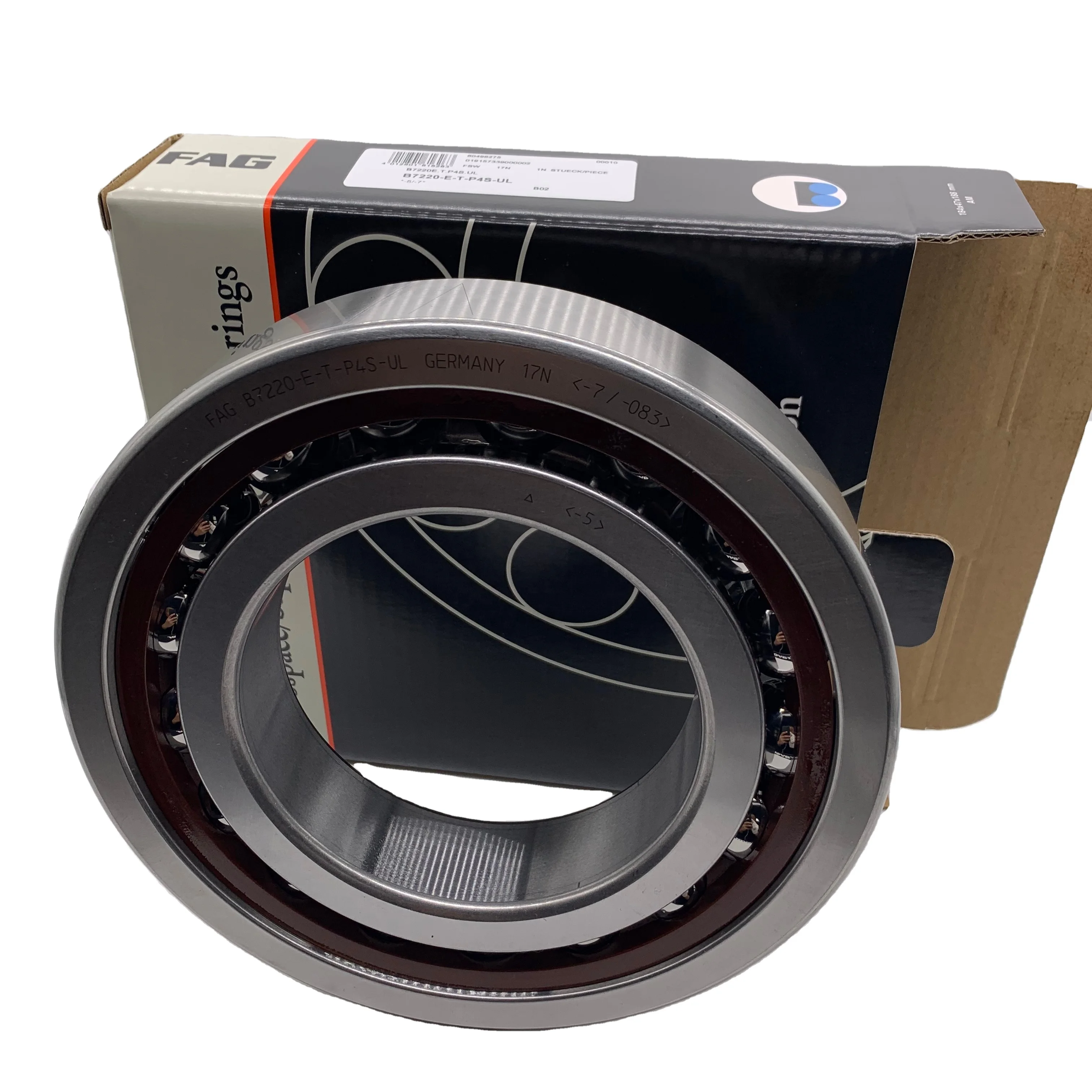 High Precision Angular Contact Ball Bearing FAG Spindle Bearing B7220-E-T-P4S-UL