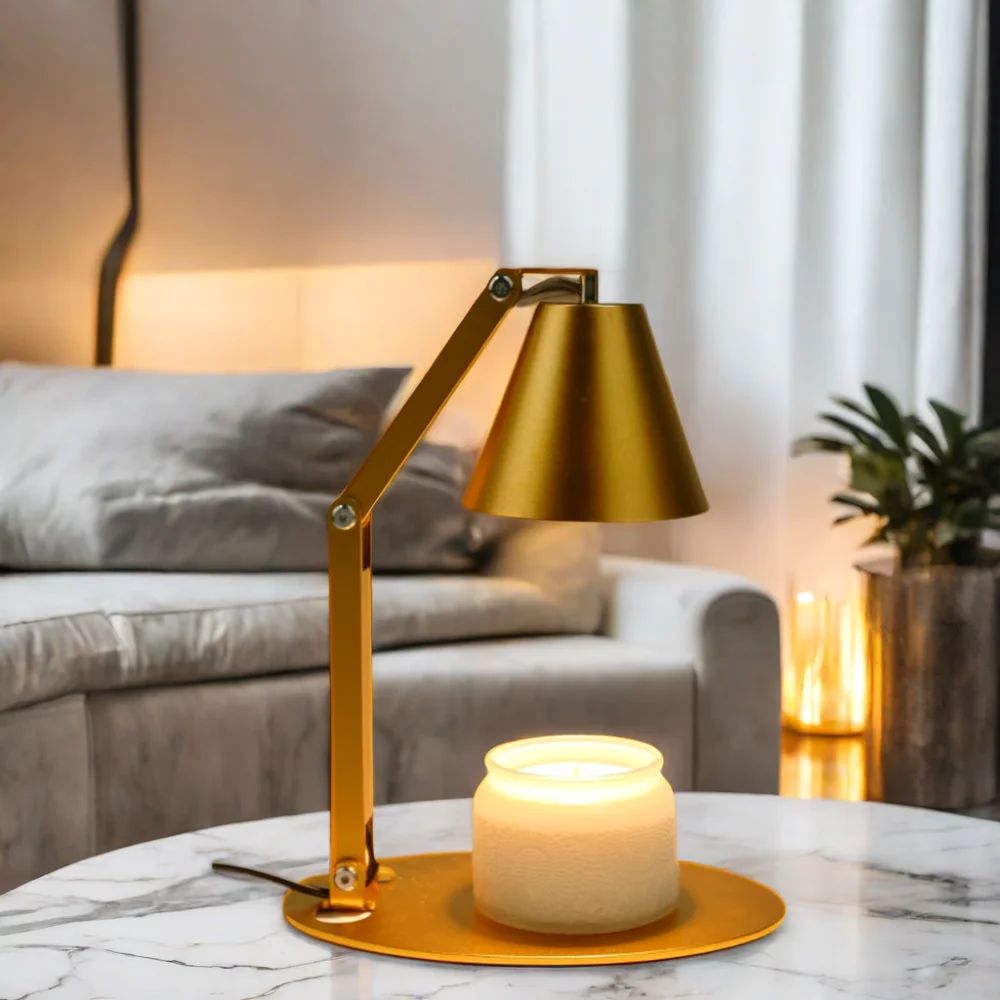 smokeless wax melt burners candle heater light Foldable Candle Warmers with Light and Timer