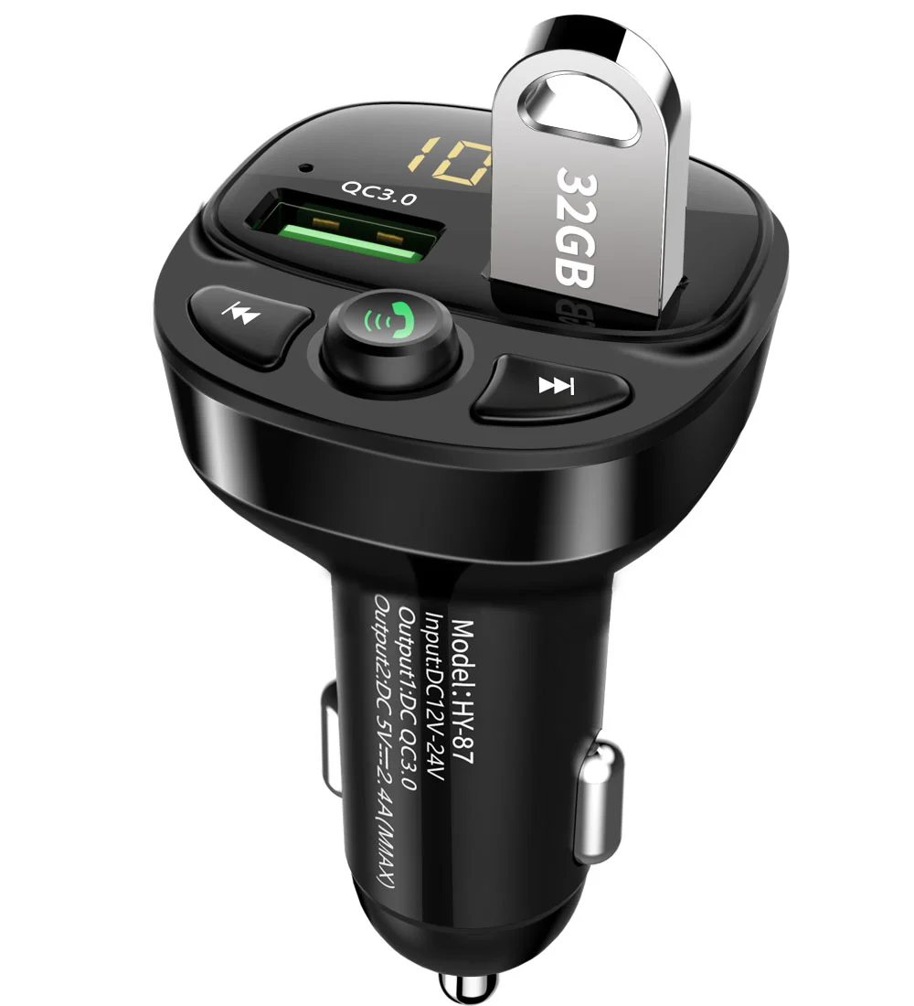 2022 Vcantiger Bluetooth автомобильный комплект громкой связи Bluetooth Автомобильный MP3-плеер Автомобильный FM-передатчик