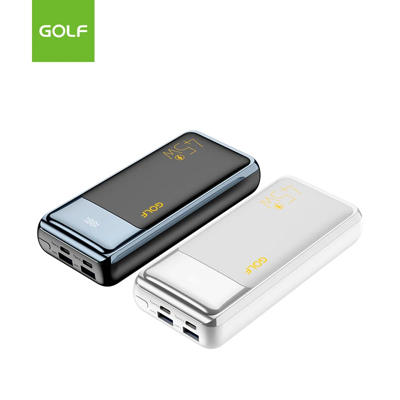 45W Big Power Double Type C Port Wholesale LED 22.5W Quick Charge Support High Capacity Notebook Power Bank 20000mAh For Outdoor