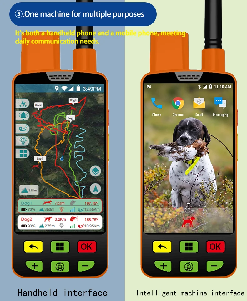 Водонепроницаемый gps собака чип имплант один привод два VHF/4g трансивер трекер 4g